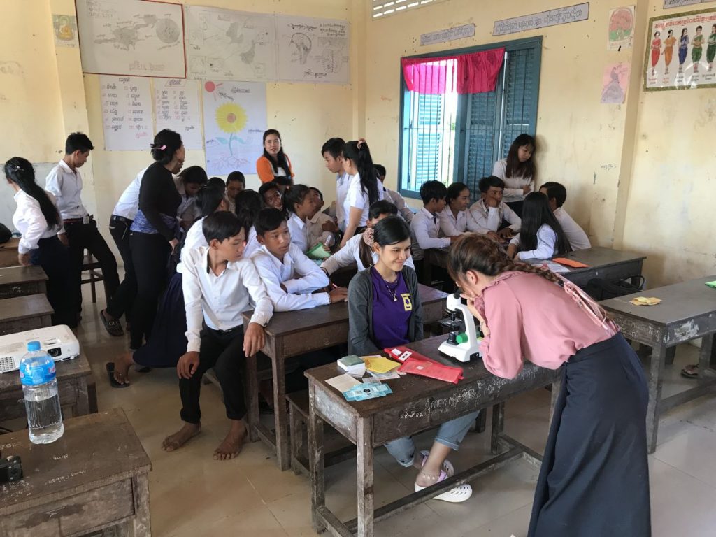 Inside a classroom at Prek Toal floating Village